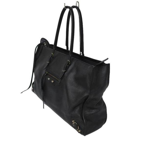 Balenciaga Paper Office Zip Tote Leather Black - Picture 2 of 11